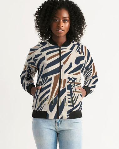 Clothed In Glory Signature Wear African Print Women's Bomber Jacket - ClothedInGloryApparel