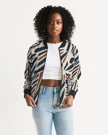 Clothed In Glory Signature Wear African Print Women's Bomber Jacket - ClothedInGloryApparel