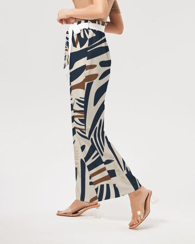 Clothed In Glory Signature Wear African Print Women's High-Rise Wide Leg Pants - ClothedInGloryApparel