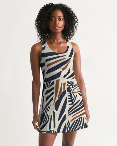 Clothed In Glory Signature Wear African Print Women's Racerback Dress - ClothedInGloryApparel