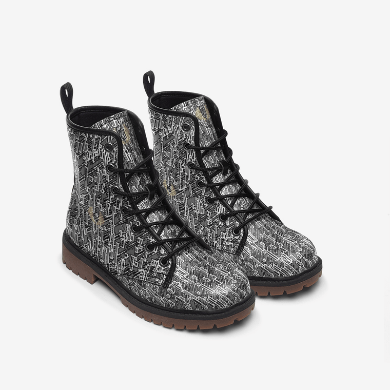 Clothed In Glory Signature Wear Black Crystal Casual Unisex Leather Lightweight Boots/Shoes MT - ClothedInGloryApparel