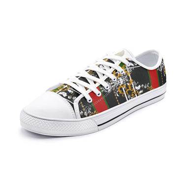 Clothed In Glory Signature Wear Milano Unisex Low Top Canvas Shoes - ClothedInGloryApparel